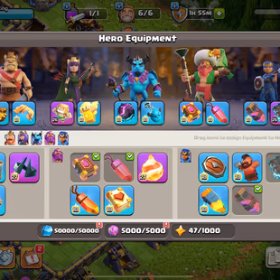 🔥TOWNHALL 18 💎 101-105-90-75-50 HERO - 2500 GEMS - BH 10 - 10K CUPS - 2700 WWS - 240 XP -  23 EQUIPMENT MAX - Image 6