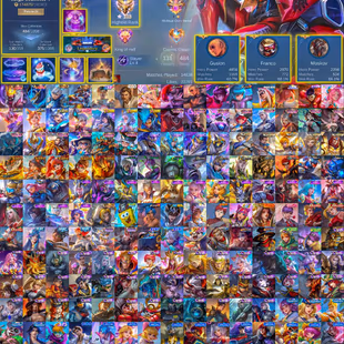 Mega Collector 🌟Highest Rank 103🌟 All Heroes | 484 Skins | 2 Legend | Rare Effects | Max Emblem | Moonton Only  - Image 1