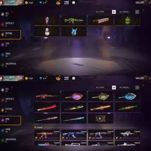 iOS/Android - Server EU - Level 43 - Rank Silver - Set 16 - Emote 7 - Weapon 53 - Artifact 2 - Mythic 6 - Epic 11 - Code - Image 4