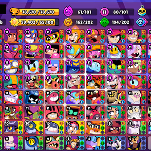 367 SKINS | 78.700 TROPHIES | 101 BRAWLERS | 52 HYPERCHARGE | 80 MAX | 23 PRESTIGE | 3 BUFFIES - Image 4