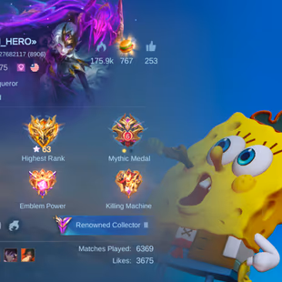 RARE ASPIRANT LAYLA || LUCKY BOX ALUCARD || EX 63 STAR || EPIC RECALL || RARE SKINS || EMBLEM MAX || 257 SKIN - Image 3