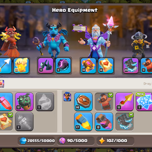 Th18 Almost max [Full Leaugue Set Skin-1300 Cwl Mdel] | Hero-101-101-76-51 | Equipment-11-Epic Almost Max | XP-238 | Def - Image 6