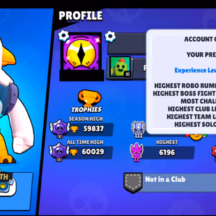 11 TITLES | 314 SKINS | 60.000 TROPHY | 99 BRAWLERS | 28 HYPERCHARGED | 36 MAXED BRAWLERS | 11 BUFFIES - Image 6