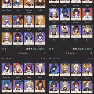 All Platform - EU - AR60 - 68 Character 21 5'Star - 14 Weapon 5'Star - Skirk - Xilonen - Columbina - Raidern Shogun - Fu - Image 6