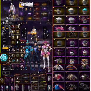  Lvl 63 Ff Acc || 4 GUNS  || YELLOW BERZILIAN TROUSERS  - Image 1