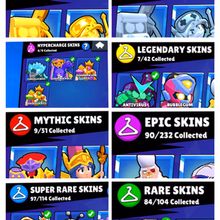 🌟Master Ranked 2024🌟 | 56K Trophies | 50 Maxed | 90 Haypercharge | 300 Skins | 20 OG Skins | account 2019 - Image 6