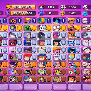 308 SKINS | 52.600 TROPHIES | 99 BRAWLERS | 23 HYPERCHARGE | 45 MAX | 13 PRESTIGE | 7 BUFFIES - Image 3