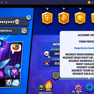 210 SKINS | 40.100 TROPHIES | 96 BRAWLERS | 11 HYPERCHARGE | 16 MAX | 5 PRESTIGE | 12 BUFFIES - Image 7