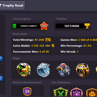 59 CCP | 1.7 BILLION COINS | 17 LEGENDARY CUES | VIP EMERLAD | FACEBOOK LINK POSSIBLE | GMAIL LOGIN | OLD WARN - Image 1