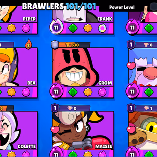 160-GEM / 3v3 WINS | 75.3K TROPHY - 320X SKINS | 101/101 BRAWLER | 72X MAX | 45X HYPER | NC AVAILABLE | BEST DEAL - Image 6