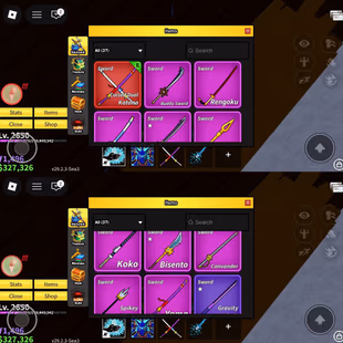 iOS/Android - Global - Level 2650 - Money 327K - Swords 25 - Guns 11 - Fruits 12 - Code988 - Image 1