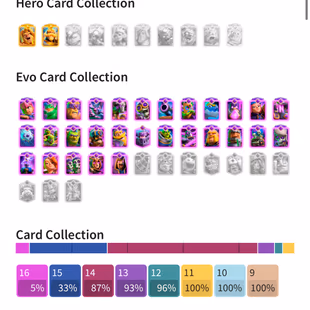 🔥Ultimate champion[Rare]🔥Level 70 || Evoled 29 ||6X Max Cards || 34X Elites card || 14level card 65 ||Emotes 133 || - Image 3