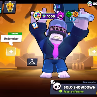 STAR BUSTER SHELLY SKIN - 81 Brawlers - 38 Hypercharged - 63 TOTAL MAX - 71000 Trophies - 300 Skins - Mythic Skins - Image 1