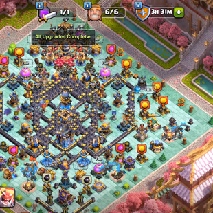 TH18 FULL MAX🔥NEW UPDATE MAX🔥270-XP HEROES 105-105-95-80-55-25!! ALL EPIC SB/MAX GG/MAX AF/MAX MS/MAX RS/MAX EB/MAX - Image 1