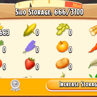 100 level | 10000 Barn Storage | Silo Storage 3000 | 10M Coin | 900 gems | Android & IOS  - Image 4