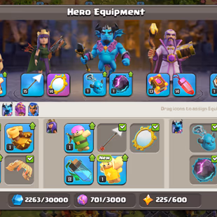 Th16 rush account | rename free | 3100 gems | high gems account | 1x paid scenery available | th16 donation account |  - Image 7