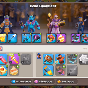 TH 16 ALMOST MAX || 3 HERO MAX || BK 86 AQ 95 GW 70 RC 45 MP 61 || HIGH EQUIPMENTS || HERO SKINS - Image 6