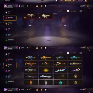 iOS/Android- Global - Level 62 - Rank Diamond - Set 70 - Emote 32 - Weapon 231 - Artifact 2 - Mythic 36 - Epic 61 - Code - Image 6