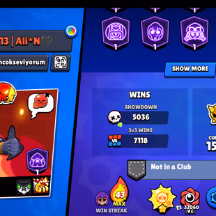 48 TOTAL PRESTIGE | 81.4K TROPHY-380X SKINS | 101/101 BRAWLER | 54X MAX | 52X HYPER | 120X GEMS | 141X EPIC SKINS  - Image 4