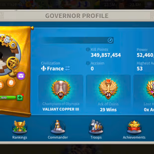 52M - Vip 15 - 13  Commanders - 37 Passport - 6M3 Credit - 772 Gold Head - 1 Skin house  - 1 Farms - Image 2
