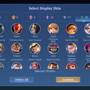 MLBB | Nurungji | LVL 49 | ONIMUSHA COMMANDER ALPHA | EPIC HAWKWATCH KARRIE | HERO 83 | SKINS 143 | FULL EMBLEMS - Image 7