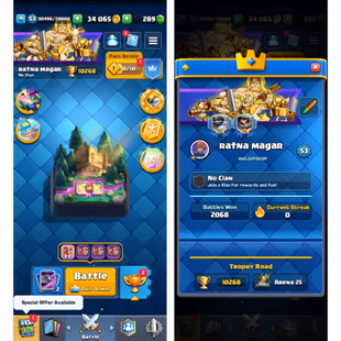 ⚡LV 53 - 13 EVO⚡ KT14 | ARENA 25 | TROPHIES 10268 | EMOTE 56 | 5 CARD LV 15 - 19 LV 14 | 1 HERO | 1X LEG BADGE | 1RULERS - Image 3