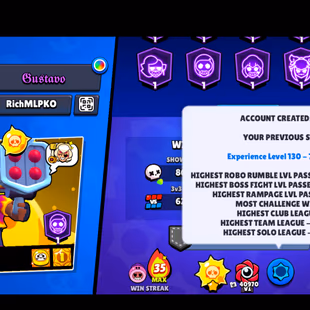 61 TITLES | 363 SKINS | 78.500 TROPHY | 99 BRAWLERS | 62 HYPERCHARGED | 62 MAXED BRAWLERS | 59 PRESTIGE | 9 BUFFIES - Image 7