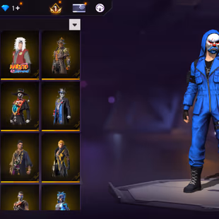 X186|Lvl 70|60 CHARACTER|TOP CRIMINAL BLUE PURPLE|386 COSTUME(20 MYTHIC)|MCLAREN P1 HELIOS|342 WEAPON(2 EVO+56 MYTHIC)|D - Image 6