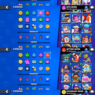🔥90K TROPHY|13K 3V3 WIN|SOLAR FAME|7 BUFFIES|200 GEM|5K COINS|🌟62 MAX|59 HYPER|335 SKINS|107 EPIC SKINS|100 RARE SKINS - Image 5