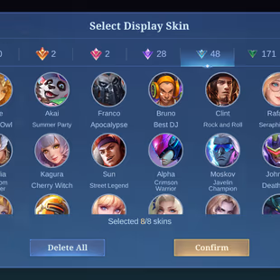 MLBB | GOLD.D.ROGER | LVL 89 | TRANSFORMER ROGER | KOF KARINA | COLLECTOR BADANG NATALIA | HERO 132 | SKINS 258 | FULL E - Image 7