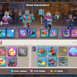 🔥43.000 GEMS 💎 TOWNHALL 18 [] HOLY STACKED OBSTACLES [] MANY HERO SKINS [] 2015 XMAS [] RENAME AVAILABLE  - Image 8