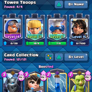 LVL-61🚀34.2K GEMS🚀70 MAX CARD - 13 ELITES | 15- EVO CARDS 8738-TROPHIES KT-15 ARENA-22 121 CARDS 11 -KT SKINS 144-  - Image 7