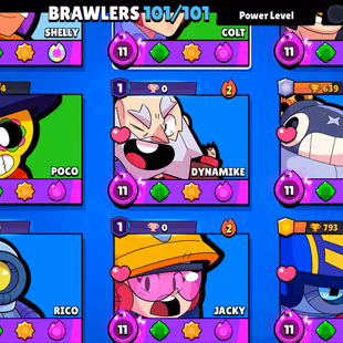 160-GEM / 3v3 WINS | 75.3K TROPHY - 320X SKINS | 101/101 BRAWLER | 72X MAX | 45X HYPER | NC AVAILABLE | BEST DEAL - Image 5