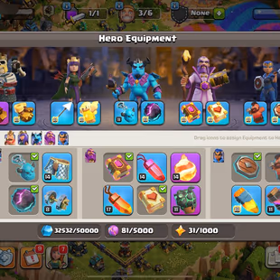 🔥INSTANT DELIVERY - 3K GEMS - DEFS MAX - TH:17 - Lvl:244🔥 - BK:92 - AQ:100 - PC:74 - GW:75 - RC:47 -BEST SELECT - Image 6