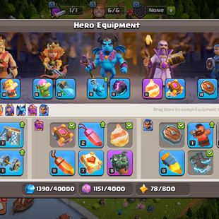 🌸[ TH15-RARE ]🌸-SEMI MAXED-7x EPIC EQIP-XP 193 || HERO 63-66-50-56-24 || MAGIC ITEMS LOAD || HERO SKIN || FULL SAFE AC - Image 7