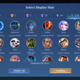 MLBB | ForsakenLove | LVL 67 | M7 PRIME GRANGER | KOF KARINA | COLLECTOR NATALIA | HERO 120 | SKINS 196 | FULL EMBLEMS - Image 8