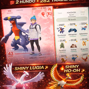 22]🍓 LEVEL 43 ACCT) 50 SHINY  51 LEGENDARY) 2 HUNDO  282 TRADEABLE💯)SHINY LUGIA) SHINY HO-OH ) RARE COLLECTOR ACCT - Image 2