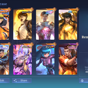 RCC36LV 35|HERO 87|SKIN 170|RENOWNED II|3 EMBLEM MAX|11.11 GUSION|AOT YIN|NARUTO LUKAS|GOLD SAINTSEIYA CHOU|2 KOF |2 SAN - Image 1