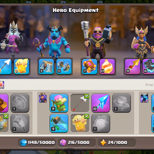 🔥4 HERO MAX-5500 GEMS!XP 179!TH 18!HERO:105-105-47-80-55!NC YES!GOOD DEFANCE! STRONG TROOPS! INSTANT DELIVERY  - Image 6