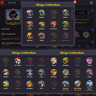 27.4B COINS ACCOUNT | Level 341 | 17 Legendary Cues | Rare Yome Avatar | Final Warning | Miniclip PW Change Unlimited - Image 4