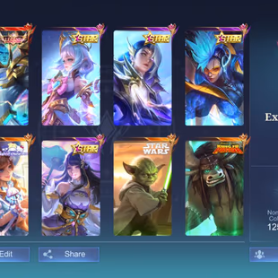 SKIN-450||  EXALTED 3|| HYPER BASED PREMIUM ACCOUNT || HEROS 131 || LEGEND 1 || GRAND 6 || |EXQUISITE 8  || LEVEL-123 || - Image 2