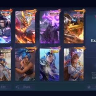 🔥555 profile set🔥 HYPER BASED PREMIUM ACCOUNT|| LEVEL 128|| EXALTED-3 || GRAND 8 | EXQUISITE 8 || SKINS 301 || ALL MAX - Image 1