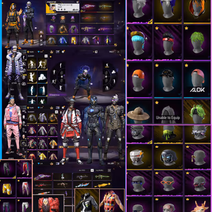  Rare Free Fire EU Account  | OG  Old Year Account | Harry Potter Pants || Black Bandit Outfit - Image 1