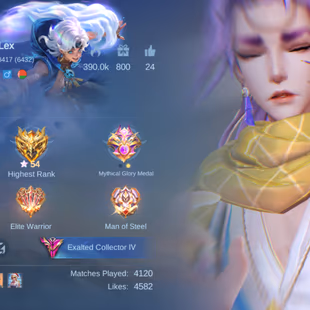 PL569|Lvl 59|EXALTED IV|ALL EMBLEM MAX|334 SKIN|FRANCO LEGEND|3 COLLECTOR(YSS,TERIZLA,BADANG)|2 ASPIRANTS(LAYLA,CHANGE)| - Image 2