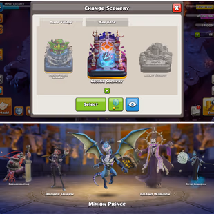 🔥 Cosmic Scenery With Full Hero Skin Set💥 | Th13 Max | Hero: 75-75-50-50-25 | Top 10 Gear Epic Max | 4 Rare Scenery  - Image 6