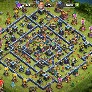 🔥[ TH-13 MAX NEWLY TH-14 NEAR MAX ]🔥 GREAT EQUIPMENT || HEROS: 76-76-50-51-27 || NICE TROOPS - DEFENCES - HEROS  - Image 1