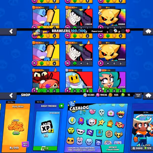 ⭐83K TROPHY|2019 OLD ID|⭐91 MAX|78 HYPERCHARGE|417 TOTAL SKINS|99 RARE SKINS|9 OLD BRAWL PASS RARE SKIN|166 EPIC SKINS - Image 3