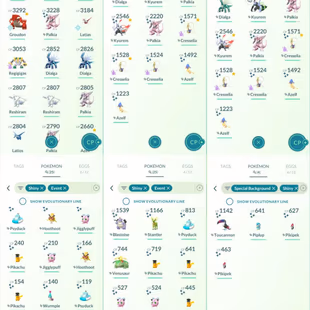 10 TRADABLE SHINY LEGENDARY [] 206 LEG [] 108 SHINY [] LEVEL 60 [] 25 SHINY COSTUME [] WHITE BLACK KYUREMS [] CHEAP - Image 3