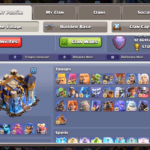 🔥[6 EPIC EQUIPMENT MAX]🔥TH 18 MAX || BK 105 AQ 105 MP 95 GW 80 RC 55 || BUILDER BASE ALMOST MAX || 4 HERO SKIN - Image 3