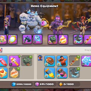 TH 18 FULLY MAX-NOTHING LEFT-XP 263-[ 9 EPIC EQUIPMENT MAX-ALL HERO MAX-COSMIC SCENERY-NC YES-WAR STARS 4484-BEST DEAL - Image 8